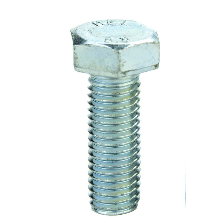 Parafuso Sextavado Rosca Inteira M12-1.75 X 60 -Aço Carbono Zincado Branco Classe 5.8 (1 Peça) - BELENUS - SXRI12X60ZI