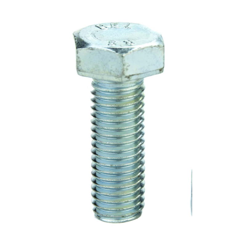 Parafuso sextavado Rosca Inteira M12-1.75 X 80 (1 Peça) - Aço Carbono Zincado Branco Classe 5.8 - BELENUS - SXRI12X80ZI