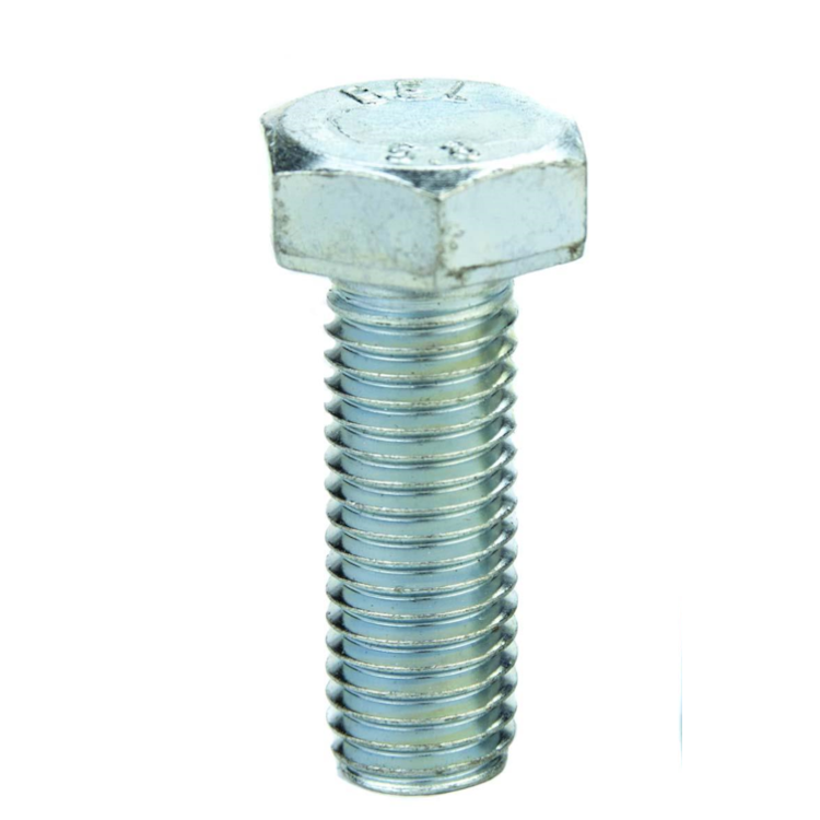 Parafuso Sextavado Rosca Inteira M6-1.00 X 25 (1 Peça) - Aço Carbono Zincado Branco Classe 5.8 - BELENUS - SXRI6X25ZI