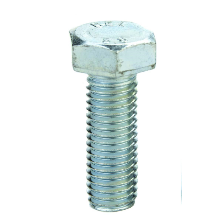 Parafuso Sextavado Rosca Inteira M8-1.25 X 35 (1 Peça) - Aço Carbono Zincado Branco Classe 5.8 - BELENUS - SXRI8X35ZI