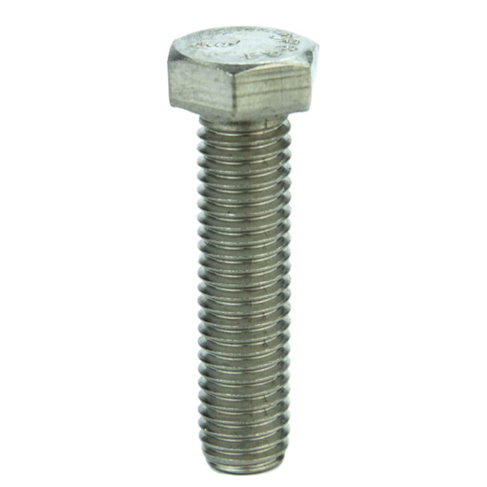 Parafuso Sextavado Rosca Inteira NC 1/2 X 1.1/4" Aço Inox 304 Passivado (1 Peça) - BELENUS-SXRI1/2X1-1/4NCA2
