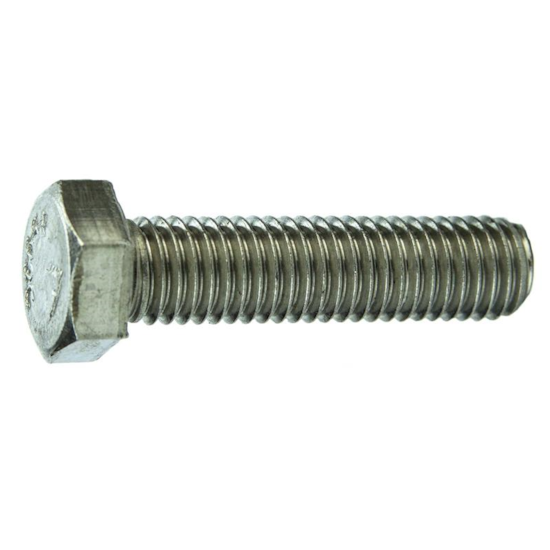 Parafuso Sextavado Rosca Inteira NC 1/4 x 1/2" Aço Inox 304 Passivado (1 Peça) - BELENUS-SXRI1/4X1/2A2