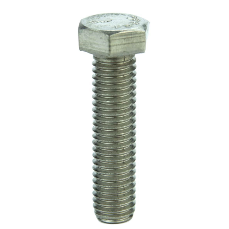 Parafuso Sextavado Rosca Inteira NC 1/4 X 3/8 Aço Inox 304 Passivado (1 Peça) - BELENUS-SXRI1/4X3/8A2