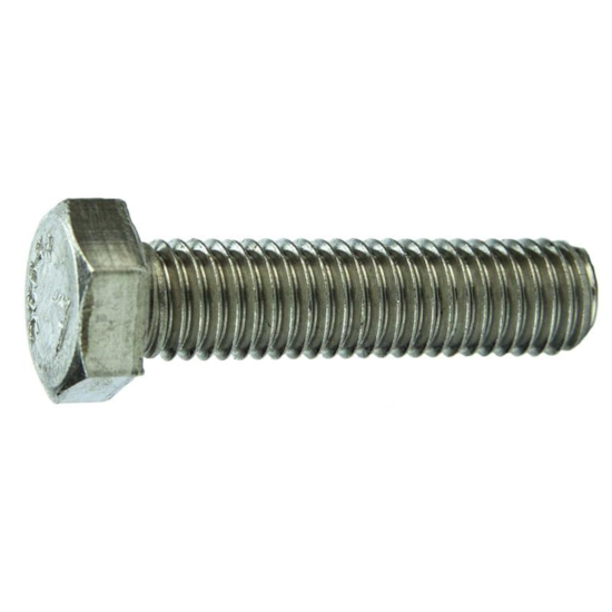 Parafuso Sextavado Rosca Inteira NC 3/8 x 5/8" Aço Inox 304 Passivado (1 Peça) - BELENUS-SXRI3/8X5/8A2