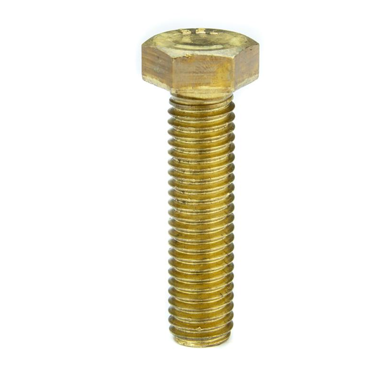 Parafuso Sextavado Rosca Inteira NC 3/8 x 7/8 Latão (1 Peça) - BELENUS-SXRI3/8X7/8LA