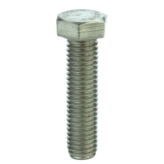 Parafuso Sextavado Rosca Inteira NC 7/16 X 1" Aço Inox 304 Passivado (1 Peça) - BELENUS-SXRI7/16X1A2