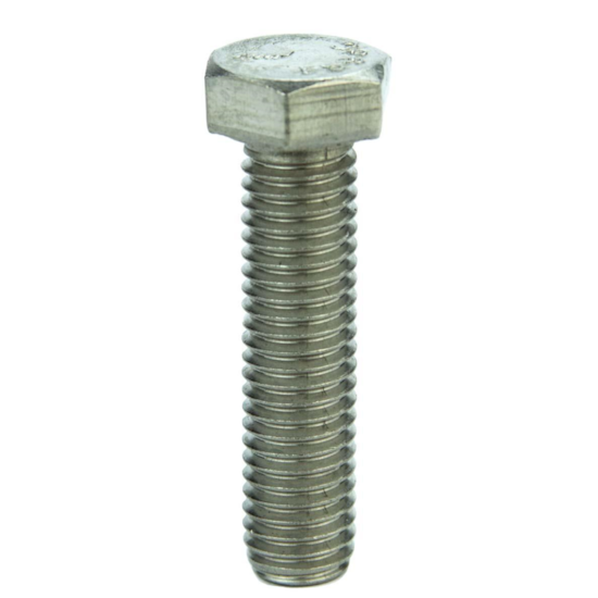 Parafuso Sextavado Rosca Inteira NC 7/16 X 3" Aço Inox 304 Passivado (1 Peça) - BELENUS-SXRI7/16X3A2
