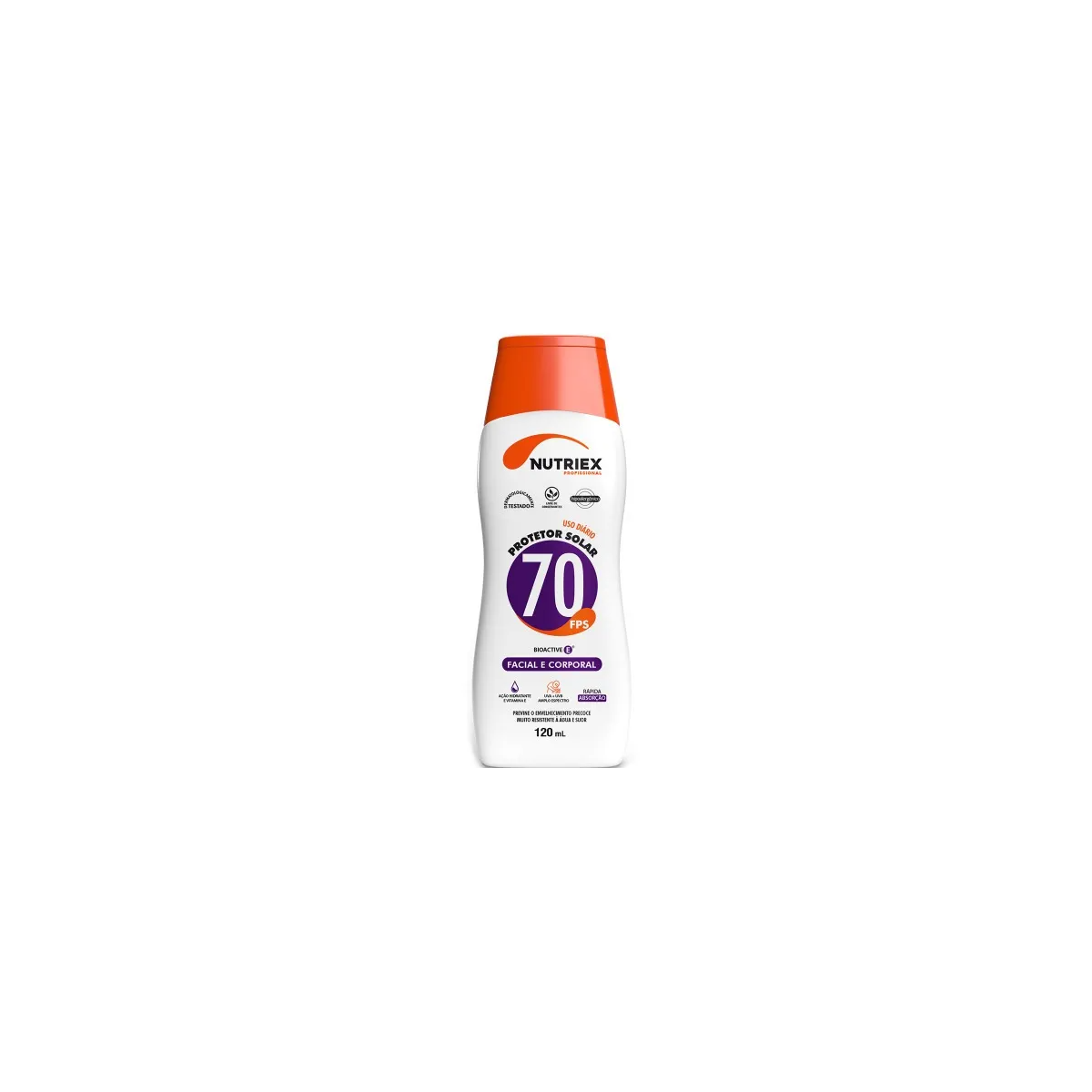 Protetor Solar Facial e Corporal FPS 70 120ML - NUTRIEX - 64790