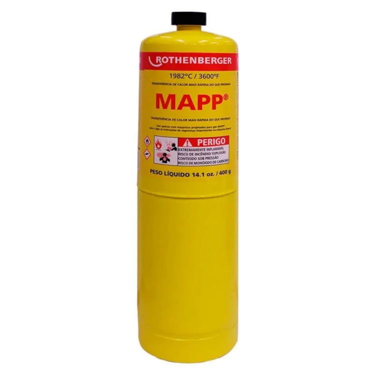 Refil para Maçarico Gás Mapp 400g ROTHENBERGER-R35539