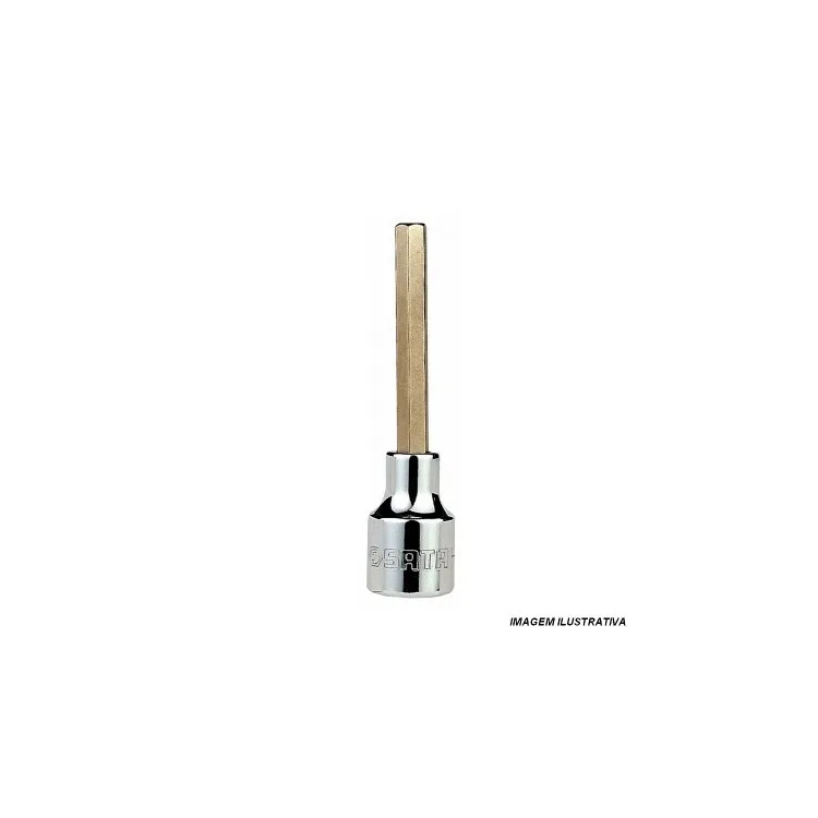 Soquete Com Bit Hexagonal Longo 1/2 x 100mm x 10mm - SATA - ST25206SC