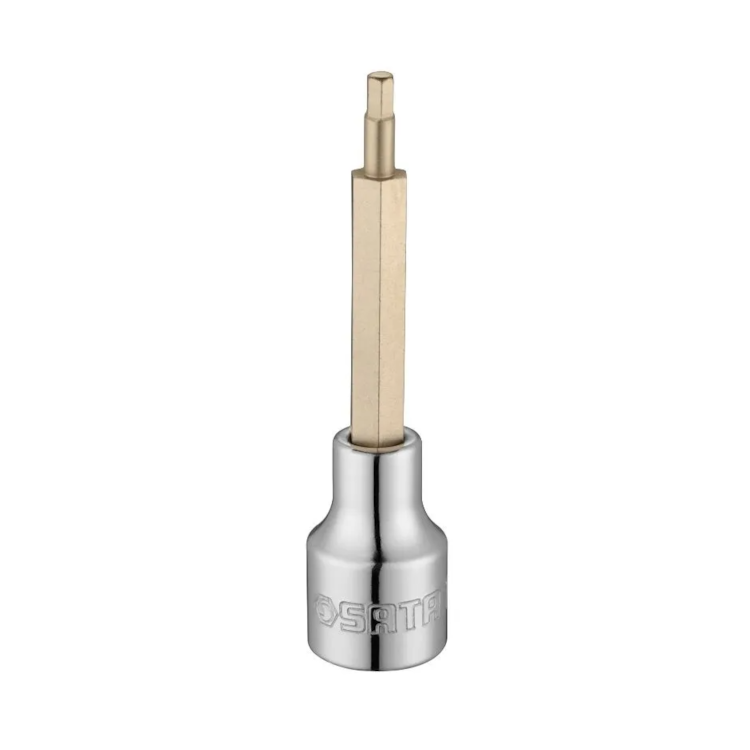 Soquete Com Bit Hexagonal Longo 1/2 x 100mm x 5mm - SATA - ST25202SC