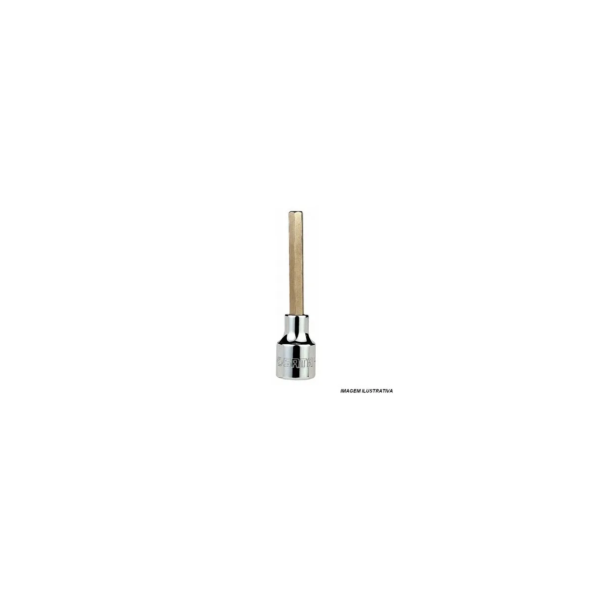 Soquete Com Bit Hexagonal Longo 1/2 x 100mm x 7mm - SATA - ST25204SC