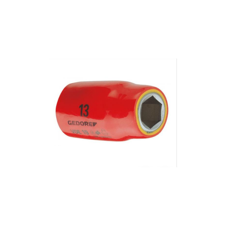 Soquete Sextavado VDE 13 mm com Encaixe 1/2" - GEDORE-091768