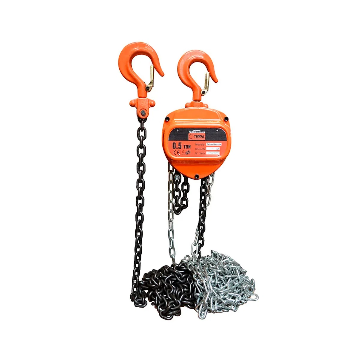 Talha Manual 0,5 Toneladas com 3m de Corrente - TERRA-705065