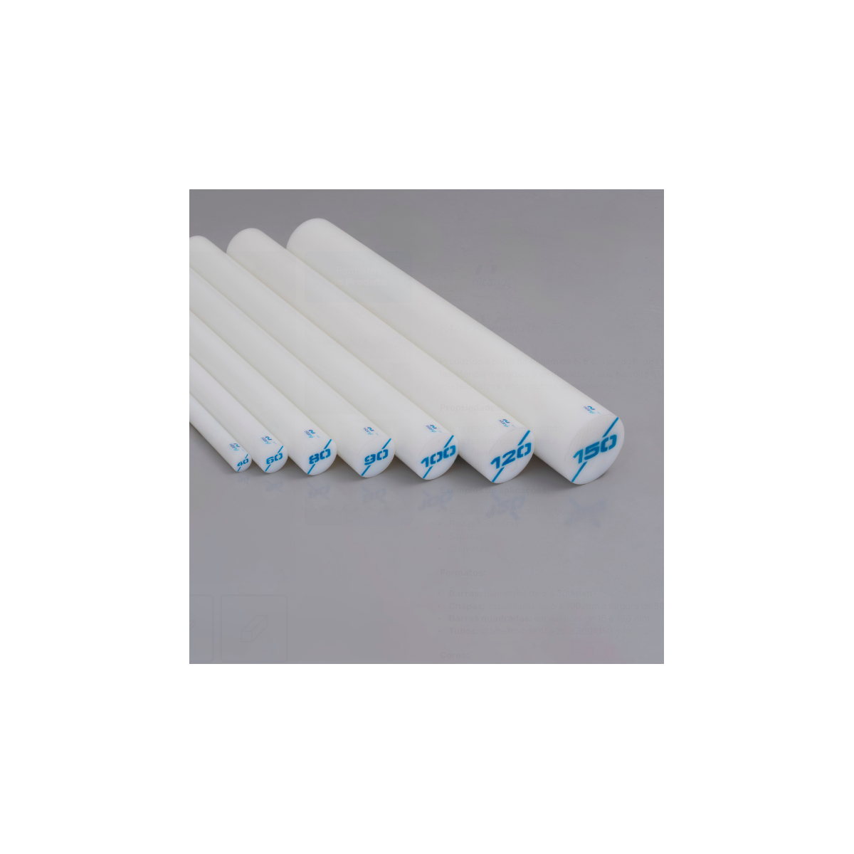 Tarugo De Nylon 85mm - NITANYL-BNI0850001