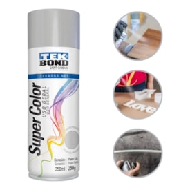 Tinta em Spray Super Color Uso Geral Cinza com 350ml/250g - TEKBOND-23191006900