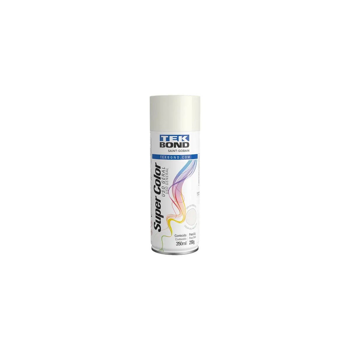 Tinta Spray De Uso Geral Branco Fosco 350ML - TEKBOND-23101006900