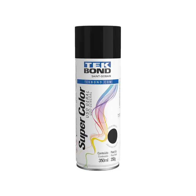 Tinta Spray De Uso Geral Preto Fosco 350ML - TEKBOND-23001006900