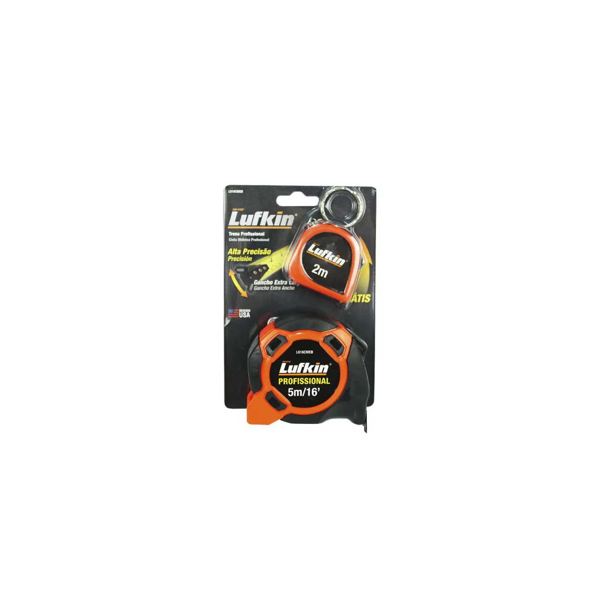 Trena de Aço Profissional de 5 Metros Emborrachada - LUFKIN-L616CME