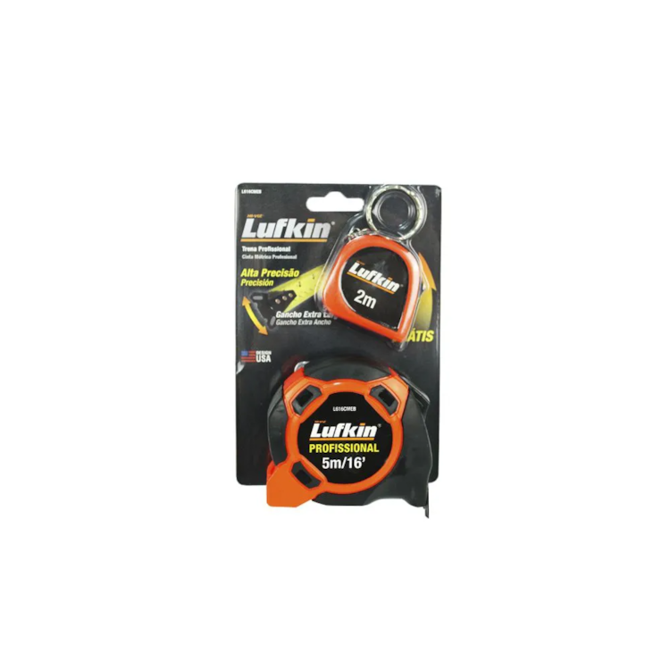 Trena de Aço Profissional de 5 Metros Emborrachada - LUFKIN-L616CME